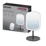 BEURER BS 47 Kozmetické zrkadlo s osvetlením červená / normálne + 5 násobné zväčšenie / LED svetlo / priemer 11cm (4211125105396)