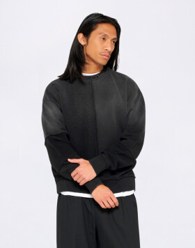 Edwin Bluff Sweat Black distressed washed L