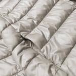 Dámska krátka béžová bunda s úpletovou šnúrkou (P22/P3-6636-62) odstíny béžové S (36)