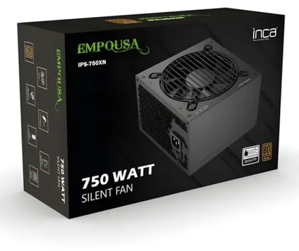 INCA IPS-750XN čierna / PC zdroj / 750W / 80 PLUS Bronze / ATX12V 2.3 / 120mm ventilátor (IPS-750XN)