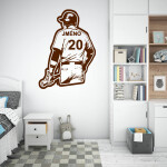 Veselá Stena Samolepka Baseballový dres Farba: fialová, Veľkosť: 100 x 72 cm