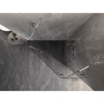 MEXEN/S - Lunar sprchovací kút päťboký krídlový pravá 100 x 100, transparent, chróm 831-100P-100L-01-00-P