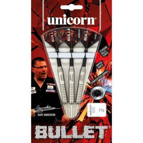 ŠPORT Šípky Unicorn Bullet z nerezovej ocele - Gary Anderson 22g:27520|24g:27521|26g:27522 - Bullet UNI stříbrná