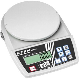 Kern EMB 2000-2V EMB 2000-2V váha na listy Max. váživosť 2 kg Rozlíšenie 0.01 g 230 V, na batérie biela; EMB 2000-2V