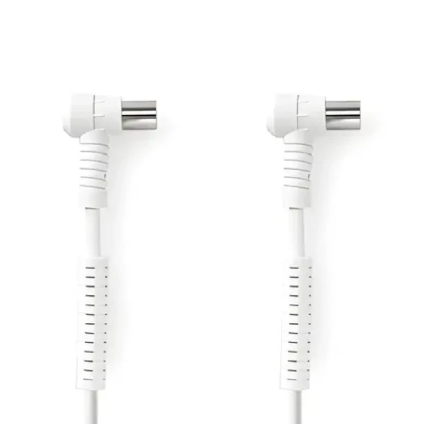 Nedis Koaxiálny kábel biela / Kábel / IEC (Koax) zástrčka - zásuvka / 3 m / 4X tienenie / 75 Ohm / 120 dB (CSGL40120WT30)