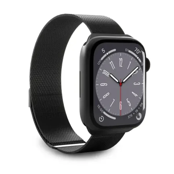 Puro Milanese čierna / Remienok pre Apple Watch / 42/44/45/49 mm (PUMILAW44BLK)