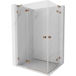 MEXEN/S - Lunar L Duo sprchovací kút dvere krídlové 115 x 90, transparent, ružové zlato 834L-115L-090P-60-00