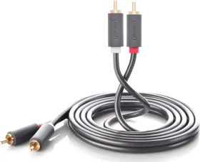 Ugreen RCA čierna / Kábel / 2x RCA (Cinch) - 2x RCA (Cinch) / 5 m (UGR457BLK)