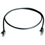 Telegärtner 100009086 RJ45 sieťové káble, prepojovacie káble CAT 5e 10.0 m čierna samozhášavý, s priechodkou chrániacou proti zlomeniu 1 ks; 100009086