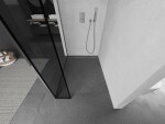 MEXEN/S - Kioto Sprchová zástena WALK-IN 120 x 30, čierny vzor, chróm 800-120-212-01-70-030
