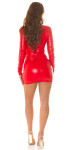 Soo Sexy! Koucla leatherlook dress with cut outs red S