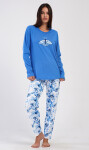 Dámske dlhé pyžamo Dominika modrá 4XL