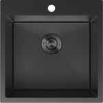 MEXEN - Solix oceľový drez 1-bowl 500 x 500 mm, čierna HC 6407501000-70HC