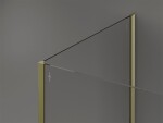 MEXEN/S - Kioto Sprchová zástena WALK-IN 115 x 110, transparent, zlatá 800-110-212-50-00-115