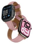 AmazingThing Class Band ružová / Kožený remienok / Apple Watch 45/46/49 mm