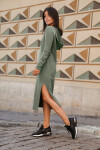 Dámske šaty B128 Khaki tmavozelená - BEwear M khaki-tm.Zelená