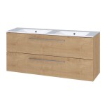 Mereo Bino, kúpeľňová skrinka s keramickým umývadlom 121 cm, dub Arlington CN623