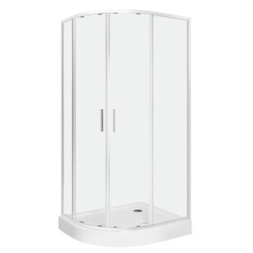 Sprchovací kút 80 x 100 cm Kerra Solid RA 80x100 CHR, chróm, pravostranný, s vaničkou 5907548124555
