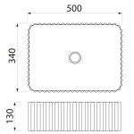 SAPHO - PICOBELLO keramické umývadlo na dosku 50x43cm, biela AR485