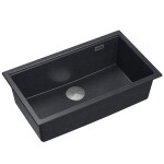 Quadron - Granitový drez Logan 110 Black Metallic Zlaty HQD7644U8_PVDG1_U