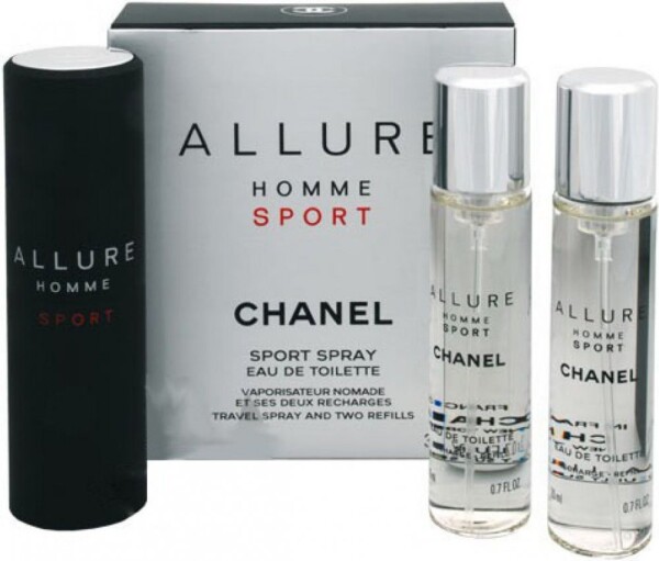 Chanel Allure Homme Sport EDT Refillable 3 x 20 ml pre mužov darčeková sada