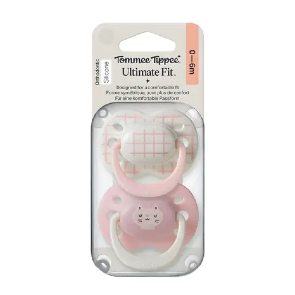 Tommee Tippee Cumlík Ultimate Fit Girl 0-6 m / Silikónový / Ortodontický tvar / 2 ks