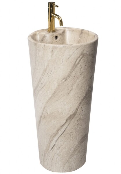 REA - Voľne stojace umývadlo Blanka Natural Matt Marble 40x40 REA-U4664