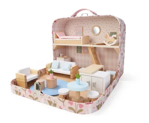 2Kids Toys Domček pre bábiky v kufríku Obývacia izba