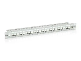Equip 19" FTP sivá / Patch panel / 24x Keystone / 1U / LSA-110 (767124)