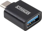 Schwaiger USB-C na USB-A čierna / Adaptér / USB 3.2 Gen 1 (CAU310 533)