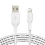 Belkin BOOST CHARGE kábel opletený USB-A na Lightning biela / 2m (CAA002bt2MWH)