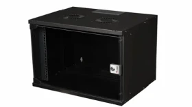 Equip 19" nástenný rozvádzač ECO čierna / Rozvádzač / 7U / 540x400 mm / sklenené dvere (EWM-07-5440-B)
