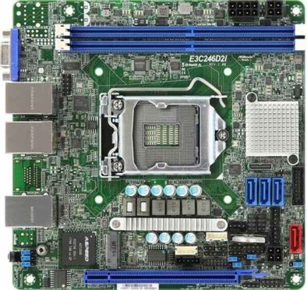 ASRock E3C246D2I / C246 / LGA 1151 / 2xDDR4 / PCIe x16 / 4X SATA III / M.2 / mini-ITX (E3C246D2I)