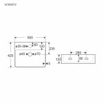 Mereo Leny, kúpeľňová skrinka s keramickým umývadlom 50 cm, biela, nové madlo CN810N