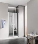 KERMI - Cada XS strieborná lesk Dvojkrídlové kývne dvere 850/2000 číre sklo s CadaClean CKPTD08520VPK CKPTD08520VPK