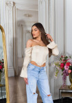 Sexy Koucla Corset Top off-shoulder Satin Look Einheitsgroesse