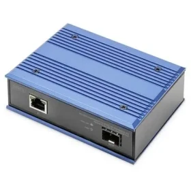 Digitus DN-652104-1 / Mediakonvertor / priemyselný / 10/100/1000Base-TX PoE - 1000Base-FX / DIN lišta (DN-652104-1)