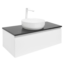 Kúpeľňová skrinka s krycou doskou SAT B-WAY 99x30x45 cm biela lesk BWAY100WTKUB BWAY100WTKUB