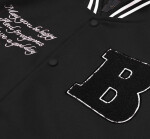 Čierna dámska bunda typu bomber (16M9067-392) odstíny černé XL (42)