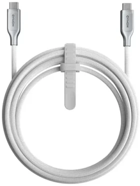Nomad Kevlar Pletený Kábel USB-C (M) - USB-C (M) 240W 3.0m biela (NM014681858)
