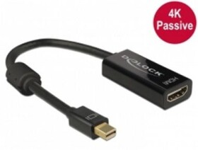 DeLock Adaptér mini Displayport 1.2 samec gt; HDMI samica 4K pasívny / čierny (62613)