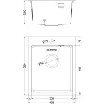 MEXEN - Solix oceľový drez 1-bowl 400 x 500 mm, zlatá 6406401000-55