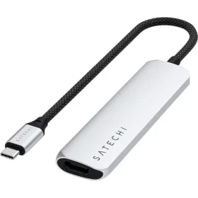 Satechi 4in1 USB-C Slim Multiport strieborná / adaptér / USB-C / HDMI / 2x USB-A / PD 100 W (ST-P4SS)