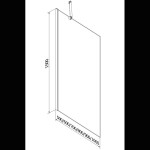 MEXEN/S - Next vaňová zástena FIX 100 x 150, čierna vzor, grafit metal 895-100-000-00-77-95