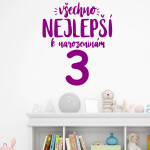 Veselá Stena Samolepka Všetko najlepšie Farba: hnědá, Veľkosť: 100 x 83 cm