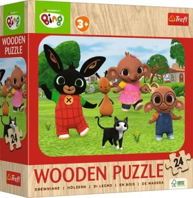 Trefl - Puzzle - Drevené puzzle Bing: Zoznámte sa s Bingom