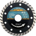 STHOR Kotúč diamantový rezný Turbo 115 mm / Rezný kotúč / 115x7,0x2,0x22,2 mm / suché aj mokré rezanie