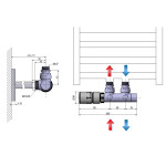SAPHO - TWIN termostatická pripojovacia súprava ventilu pre stredové pripojenie, ľavá, chróm CP3012S