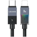 USAMS SJ776 tmavo šedá / Dátový kábel / USB-C - Lightning / PD 30W / 1,2 m (SJ776USB01)