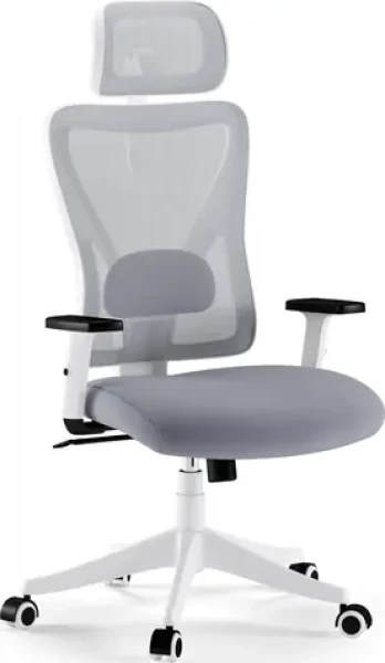 SENSE7 Tone bielo-šedá / Kancelárske ergonomické kreslo / nosnosť 130 kg (5902659844729)